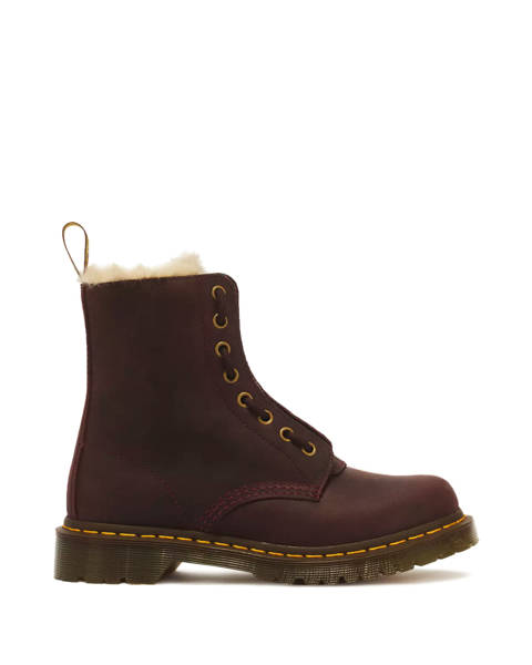 Dr. Martens — Boots 1460 Serena en Cuir Crazy Horse à Zip et Lacets