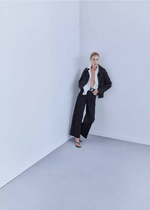 Mango — Jean wide leg poches pièce