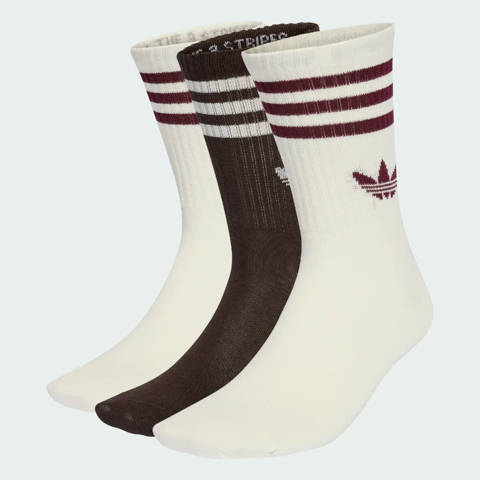 Adidas — Chaussettes mi-mollet 3 bandes (3 paires)