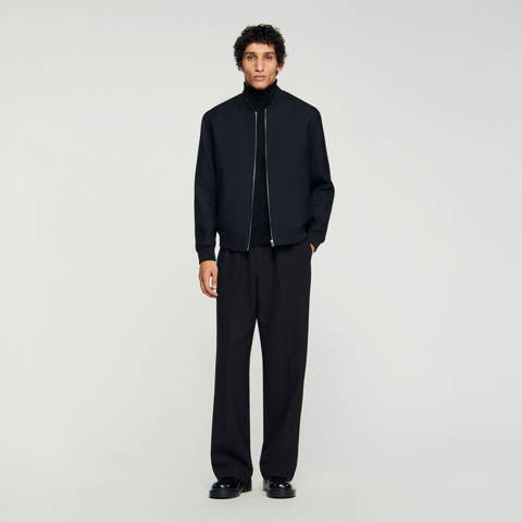 Sandro — Blouson zippé – Marine