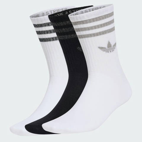 Adidas — CHAUSSETTES MI-MOLLET PAILLETTES 3 BANDES (3 PAIRES)