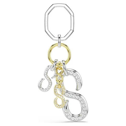Swarovski — Swarovski Accessoire de sac Taille ronde, Blanc, Finition mix de métal