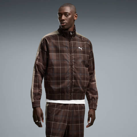 Puma — Veste de sport décontractée à carreaux T7 Homme