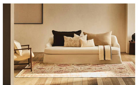 Zara Home — Tapis rectangulaire effet vintage