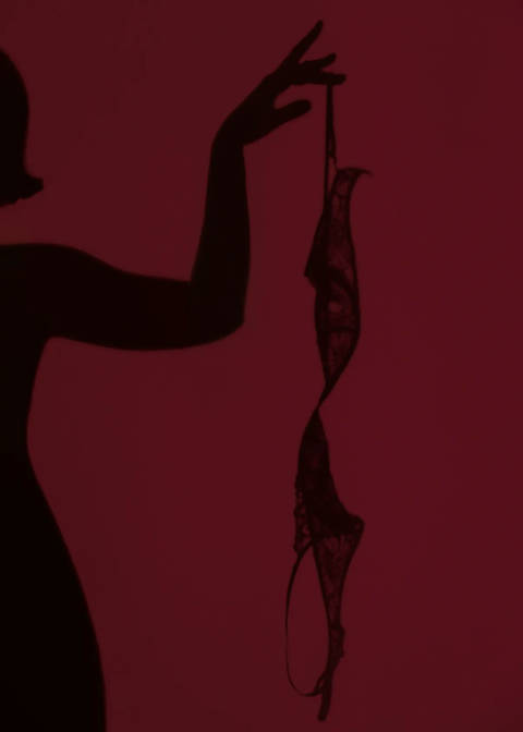 Desenio — Burgundy Silhouette No1 Affiche