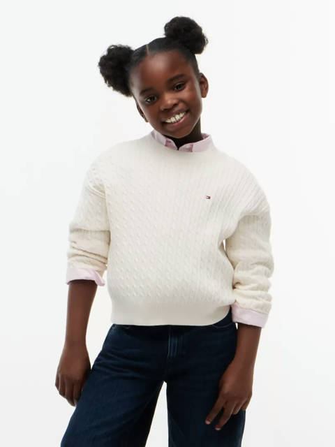 Tommy Hilfiger — Pull décontracté en maille torsadée