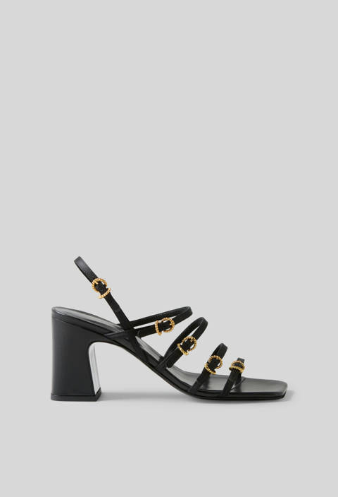 Claudie Pierlot — Sandales à talon satin – Noir