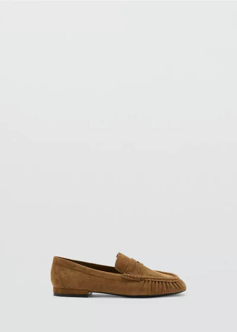Mango — Mocassins daim avec masque
