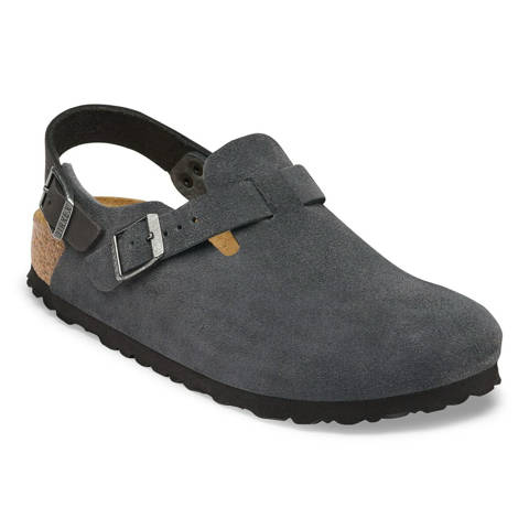 Birkenstock — Tokio Suede Leather – Charcoal