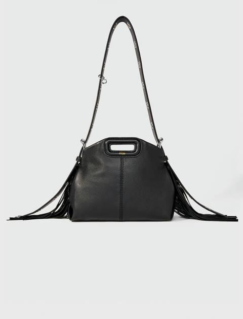 Maje — Sac Miss M mini en cuir lisse – Noir