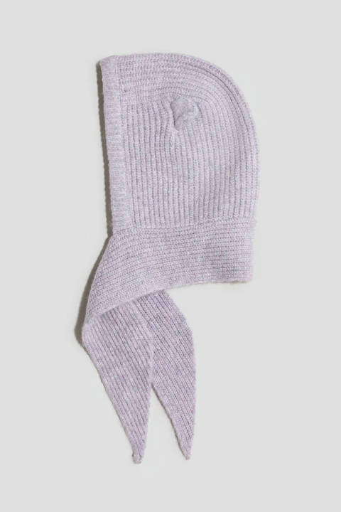 H&M — Écharpe à capuche en maille côtelée