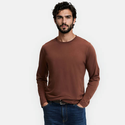 La Redoute Collections — T-shirt col rond manches longues