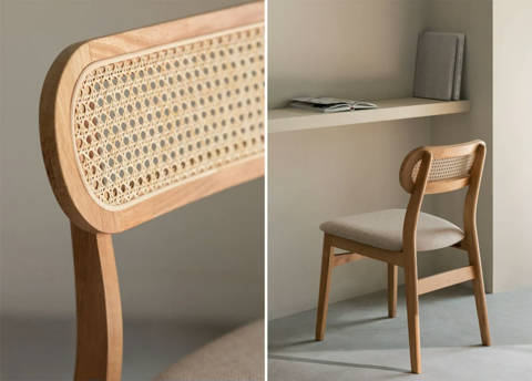 Sklum — Chaise de salle à manger en bois Leivel