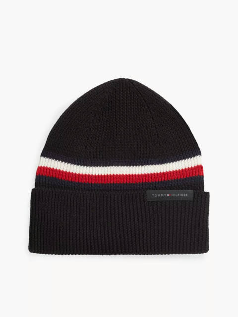 Tommy Hilfiger — Bonnet Global Stripe en laine mélangée
