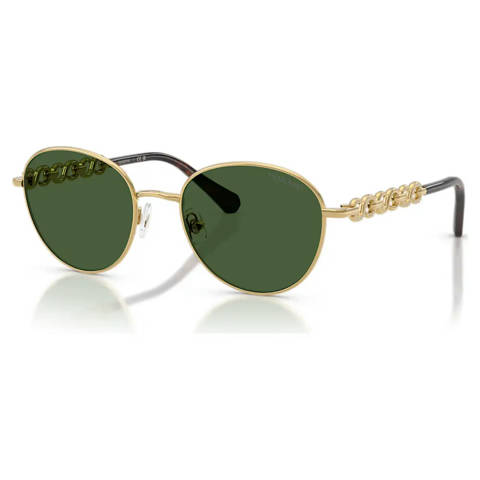 Swarovski — Swarovski Lunettes de soleil Forme ronde, SK7049, Ton doré
