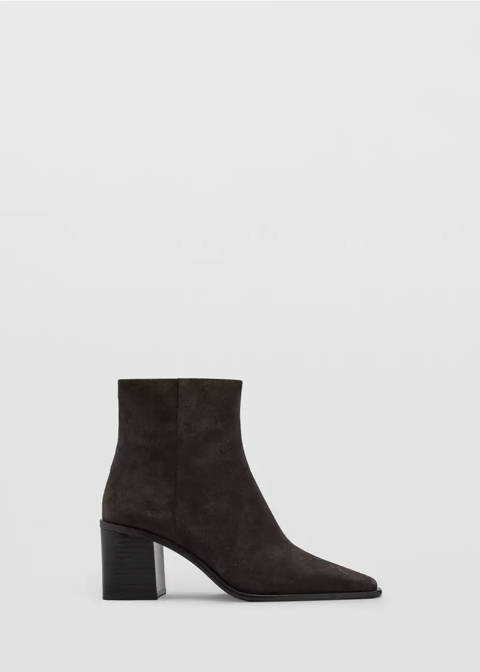 Mango — Bottines suède talon bloc