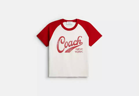 Coach — Coach T-shirt Sportif Script 90’s Fit En Coton Biologique