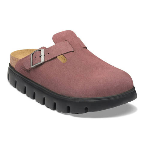 Birkenstock — Boston Chunky Suede Leather – Pepper