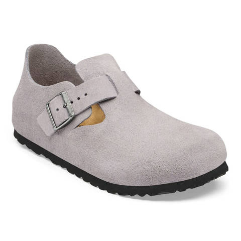 Birkenstock — London Suede Leather – Lavender Sky