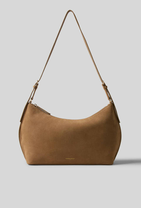 Claudie Pierlot — Sac Azur M cuir suède – Sable
