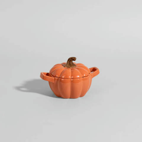 Maisons du Monde — Plat citrouille en grès marron Pumpkin