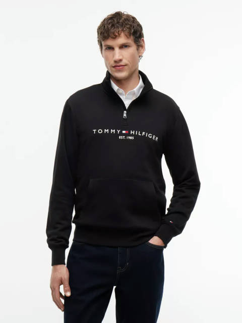 Tommy Hilfiger — Sweat en molleton zippé à logo