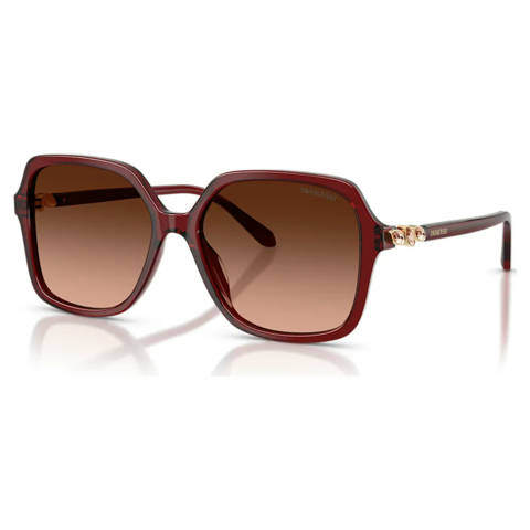 Swarovski — Swarovski Lunettes de soleil Forme carrée, SK6067, Bordeaux
