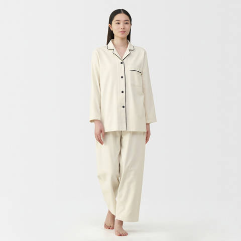 MUJI — Pyjama flanelle sans couture latérale pour femme
