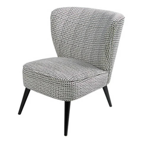 Maisons du Monde — Fauteuil en velours motifs noirs et blancs Palm