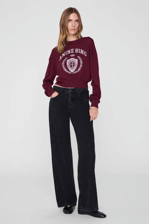 Anine Bing — Mia Sweater - Burgundy