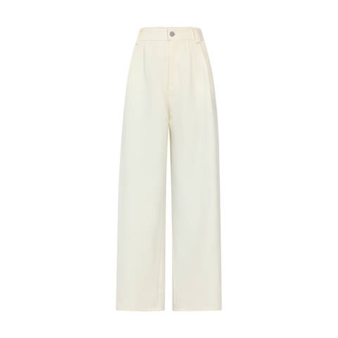 Longchamp — Pantalon – Crêpe - Ivoire