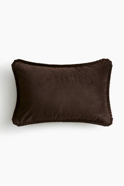 H&M Home — Housse de coussin en velours avec détail plissé