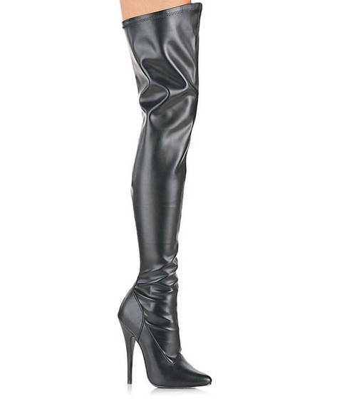 Devious — Cuissardes Fétichistes DOMINA-3000 : L'Essence du Stiletto – Noir Mat