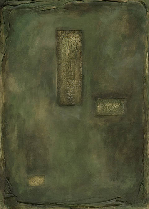 Desenio — Forest Green Abstract No1 Affiche